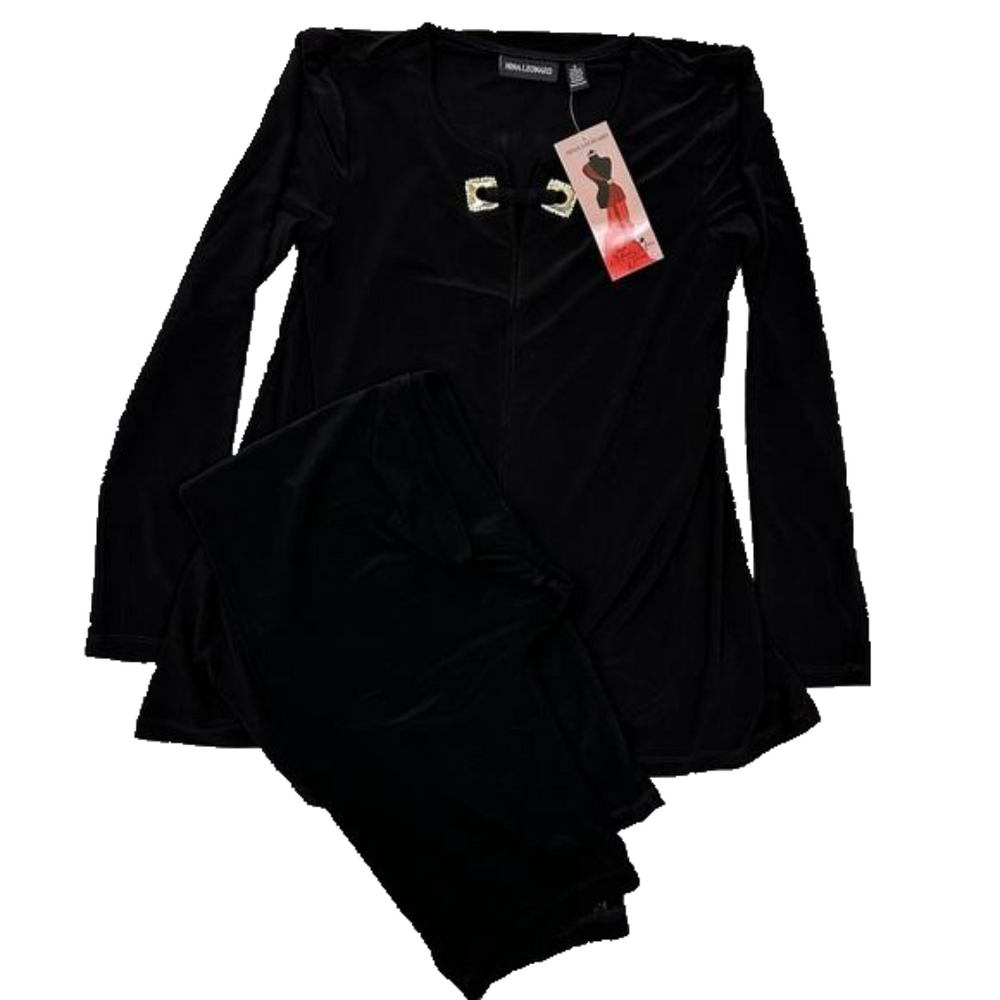 NINA LEONARD 2-Piece Set women’s size small blouse and pants NWT